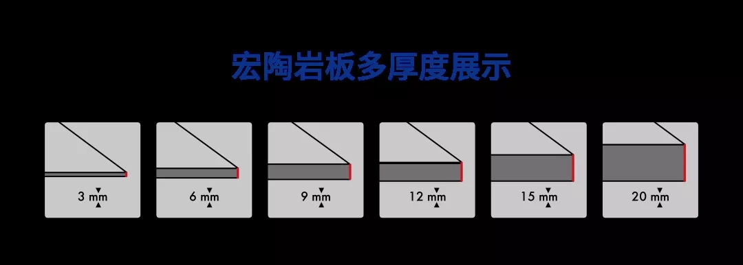 AG尊龙护墙岩板多厚度展示图